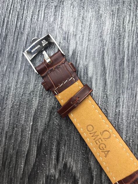 omega leather strap watch|genuine omega watch strap 18mm.